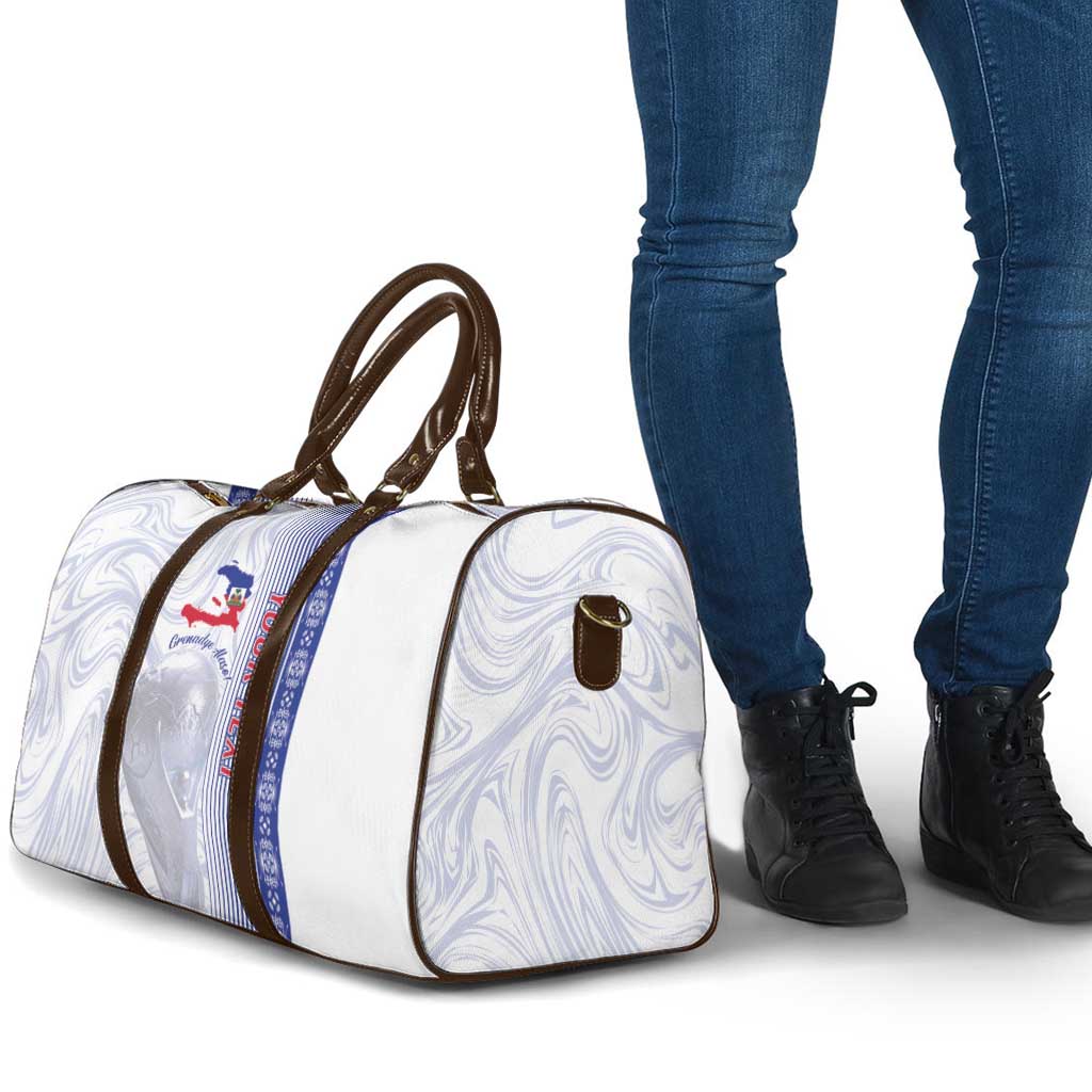 Custom Afro-Haiti Football Travel Bag 2026 Grenadye Alaso White Version - African Pride