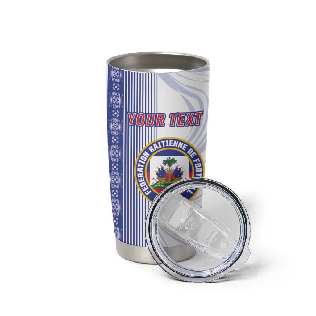 Custom Afro-Haiti Football Tumbler Cup 2026 Grenadye Alaso White Version - African Pride