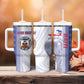 Custom Afro-Haiti Football Tumbler With Handle 2026 Grenadye Alaso White Version - African Pride