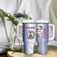 Custom Afro-Haiti Football Tumbler With Handle 2026 Grenadye Alaso White Version - African Pride