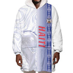 Custom Afro-Haiti Football Wearable Blanket Hoodie 2026 Grenadye Alaso White Version - African Pride