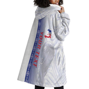 Custom Afro-Haiti Football Wearable Blanket Hoodie 2026 Grenadye Alaso White Version - African Pride