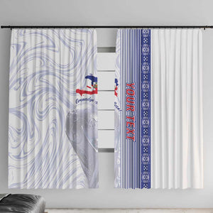 Custom Afro-Haiti Football Window Curtain 2026 Grenadye Alaso White Version - African Pride