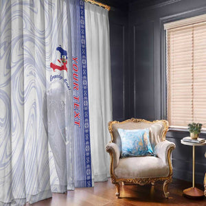 Custom Afro-Haiti Football Window Curtain 2026 Grenadye Alaso White Version - African Pride