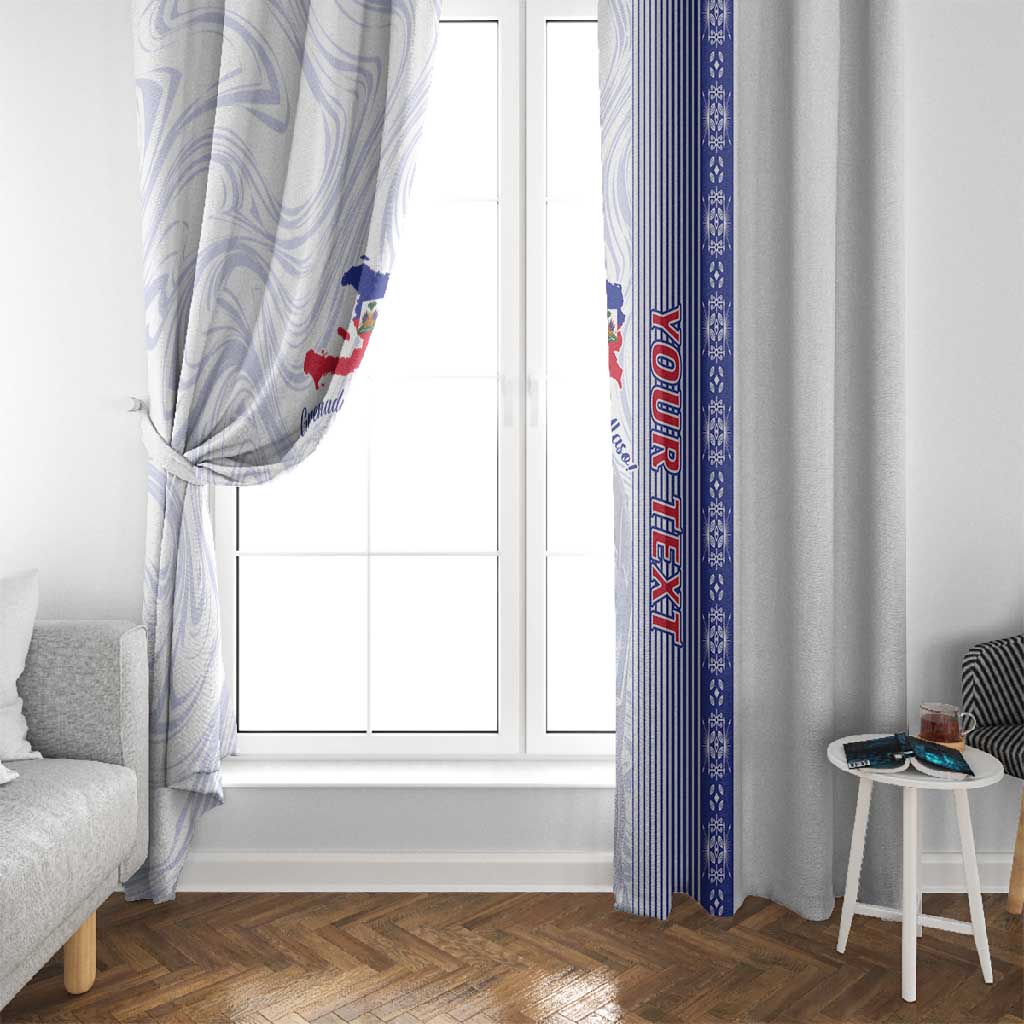 Custom Afro-Haiti Football Window Curtain 2026 Grenadye Alaso White Version - African Pride