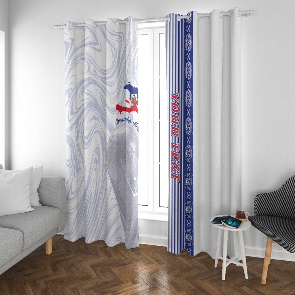 Custom Afro-Haiti Football Window Curtain 2026 Grenadye Alaso White Version - African Pride