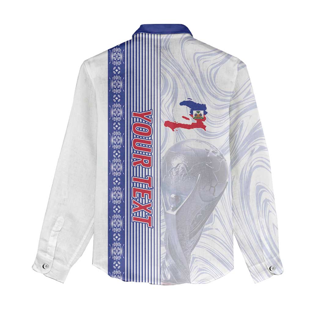 Custom Afro-Haiti Football Women Casual Shirt 2026 Grenadye Alaso White Version - African Pride