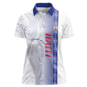 Custom Afro-Haiti Football Women Polo Shirt 2026 Grenadye Alaso White Version - African Pride