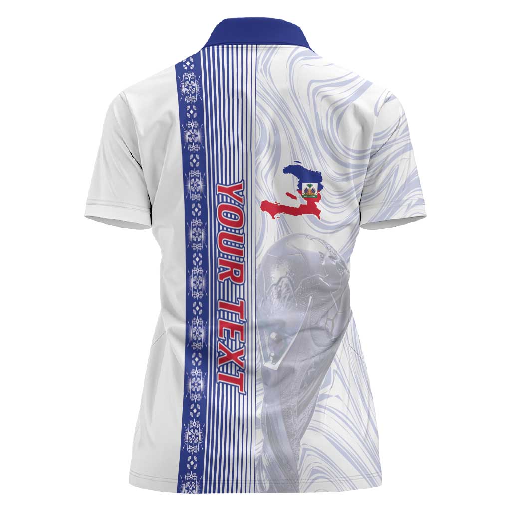 Custom Afro-Haiti Football Women Polo Shirt 2026 Grenadye Alaso White Version - African Pride