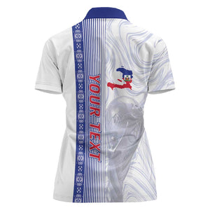 Custom Afro-Haiti Football Women Polo Shirt 2026 Grenadye Alaso White Version - African Pride