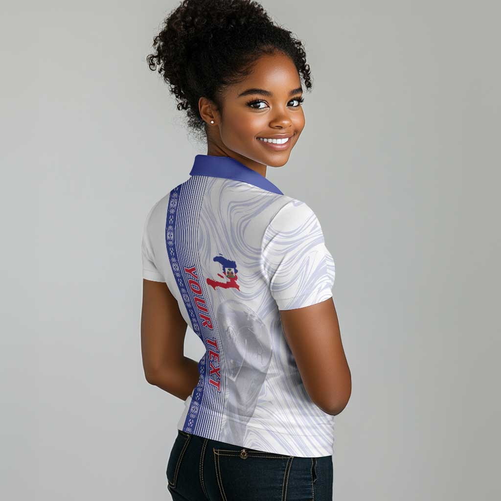 Custom Afro-Haiti Football Women Polo Shirt 2026 Grenadye Alaso White Version - African Pride