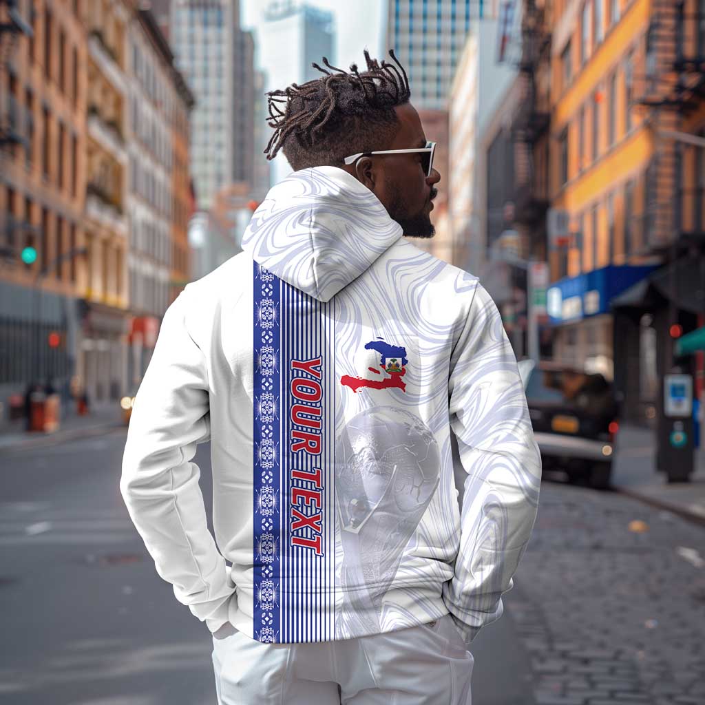 Custom Afro-Haiti Football Zip Hoodie 2026 Grenadye Alaso White Version - African Pride