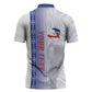 Custom Afro-Haiti Football Zipper Polo Shirt 2026 Grenadye Alaso White Version - African Pride