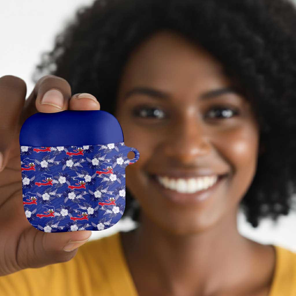 Afro-Haitians AirPods Case Ayiti Map and Rose Kayenn Tropical Style - African Pride