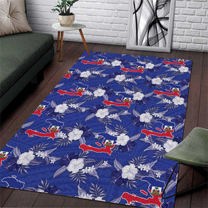Afro-Haitians Area Rug Ayiti Map and Rose Kayenn Tropical Style - African Pride
