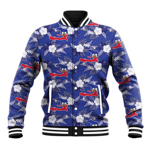 Afro-Haitians Baseball Jacket Ayiti Map and Rose Kayenn Tropical Style - African Pride