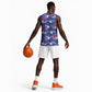 Afro-Haitians Basketball Jersey Ayiti Map and Rose Kayenn Tropical Style - African Pride