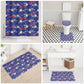 Afro-Haitians Bathroom Set Ayiti Map and Rose Kayenn Tropical Style - African Pride