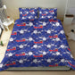 Afro-Haitians Bedding Set Ayiti Map and Rose Kayenn Tropical Style - African Pride