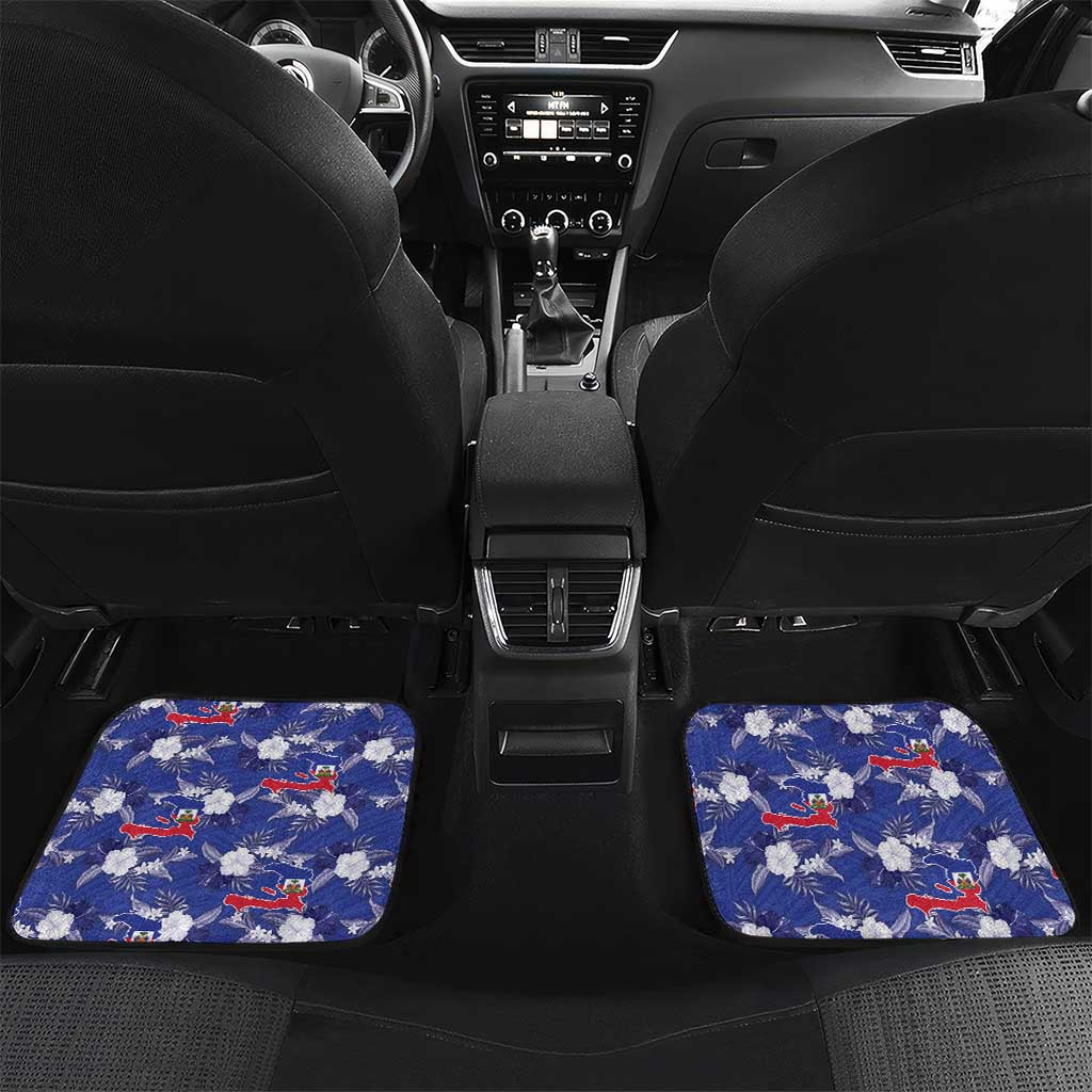 Afro-Haitians Car Mats Ayiti Map and Rose Kayenn Tropical Style - African Pride