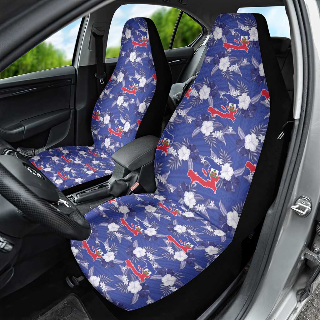 Afro-Haitians Car Seat Cover Ayiti Map and Rose Kayenn Tropical Style - African Pride