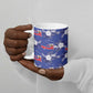 Afro-Haitians Ceramic Mug Ayiti Map and Rose Kayenn Tropical Style - African Pride