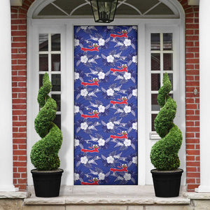 Afro-Haitians Door Cover Ayiti Map and Rose Kayenn Tropical Style - African Pride