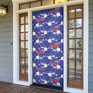 Afro-Haitians Door Cover Ayiti Map and Rose Kayenn Tropical Style - African Pride