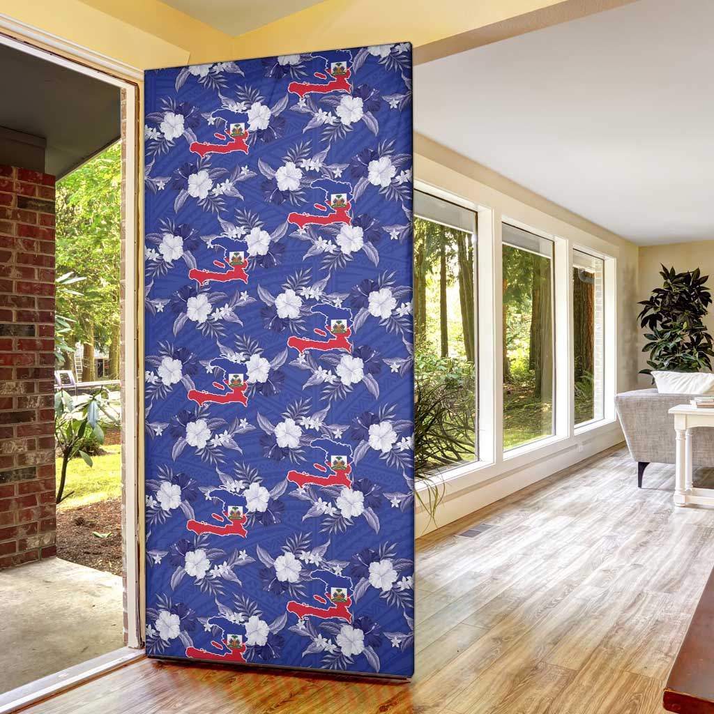 Afro-Haitians Door Cover Ayiti Map and Rose Kayenn Tropical Style - African Pride