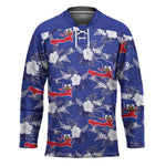 Afro-Haitians Hockey Jersey Ayiti Map and Rose Kayenn Tropical Style - African Pride