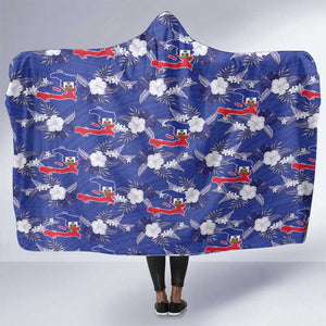 Afro-Haitians Hooded Blanket Ayiti Map and Rose Kayenn Tropical Style - African Pride
