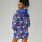 Afro-Haitians Hoodie Dress Ayiti Map and Rose Kayenn Tropical Style - undefined