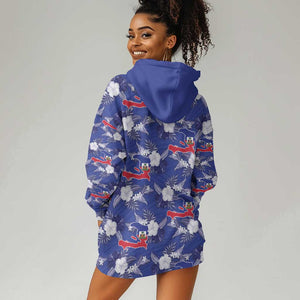 Afro-Haitians Hoodie Dress Ayiti Map and Rose Kayenn Tropical Style - undefined