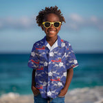 Afro-Haitians Kid Hawaiian Shirt Ayiti Map and Rose Kayenn Tropical Style LT14