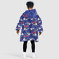 Afro-Haitians Kid Wearable Blanket Hoodie Ayiti Map and Rose Kayenn Tropical Style - African Pride