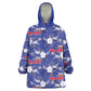Afro-Haitians Kid Wearable Blanket Hoodie Ayiti Map and Rose Kayenn Tropical Style - African Pride