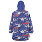 Afro-Haitians Kid Wearable Blanket Hoodie Ayiti Map and Rose Kayenn Tropical Style - African Pride