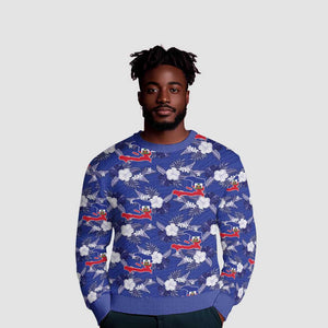 Afro-Haitians Ugly Christmas Sweater Ayiti Map and Rose Kayenn Tropical Style - African Pride