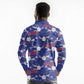 Afro-Haitians Long Sleeve Polo Shirt Ayiti Map and Rose Kayenn Tropical Style - African Pride