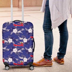 Afro-Haitians Luggage Cover Ayiti Map and Rose Kayenn Tropical Style - African Pride