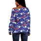 Afro-Haitians Off Shoulder Sweater Ayiti Map and Rose Kayenn Tropical Style - African Pride