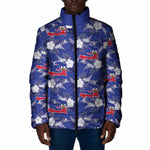 Afro-Haitians Padded Jacket Ayiti Map and Rose Kayenn Tropical Style - African Pride