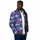 Afro-Haitians Padded Jacket Ayiti Map and Rose Kayenn Tropical Style - African Pride