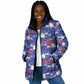 Afro-Haitians Padded Jacket Ayiti Map and Rose Kayenn Tropical Style - African Pride
