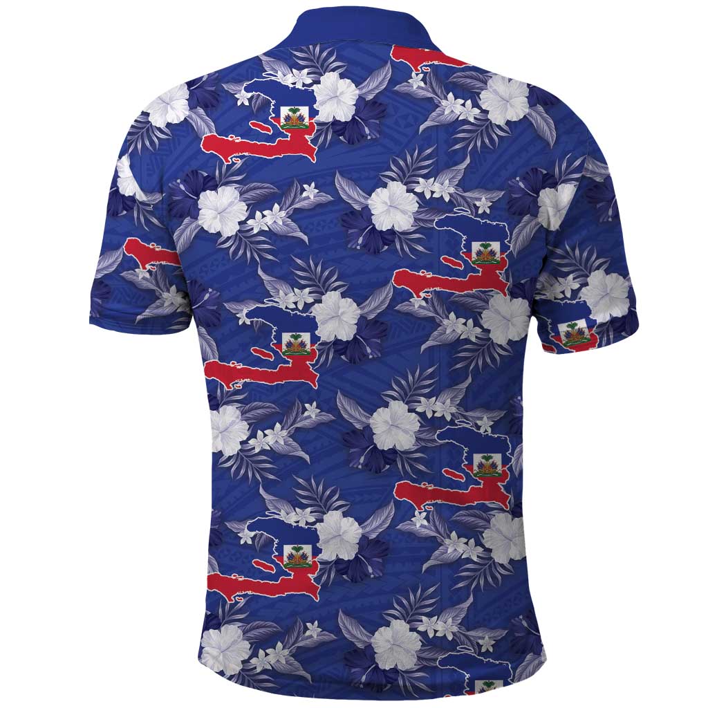 Afro-Haitians Polo Shirt Ayiti Map and Rose Kayenn Tropical Style LT14