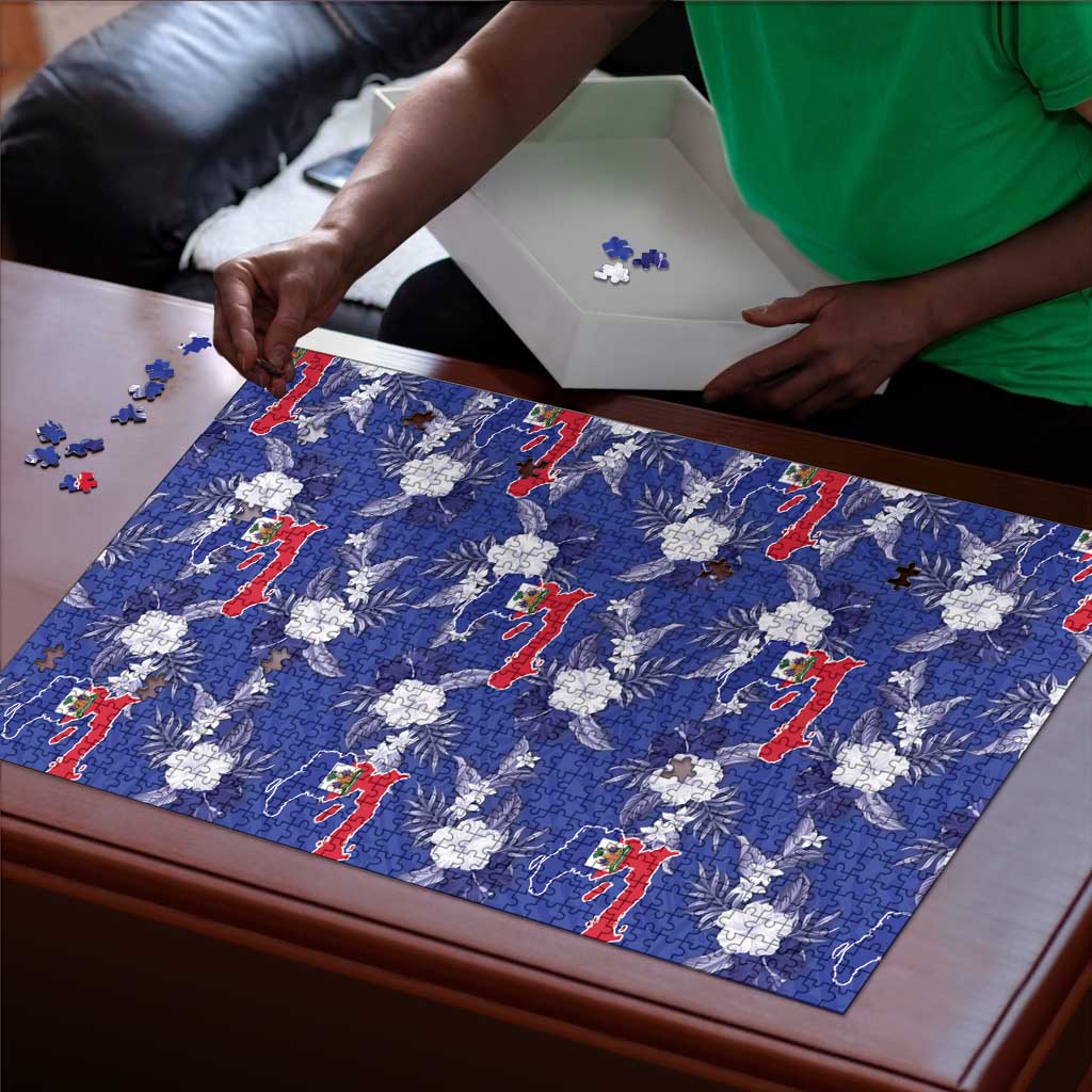 Afro-Haitians Puzzle Ayiti Map and Rose Kayenn Tropical Style - African Pride