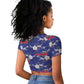 Afro-Haitians Raglan Cropped T shirt Ayiti Map and Rose Kayenn Tropical Style LT14