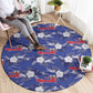Afro-Haitians Round Carpet Ayiti Map and Rose Kayenn Tropical Style - African Pride