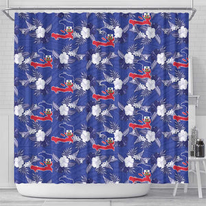 Afro-Haitians Shower Curtain Ayiti Map and Rose Kayenn Tropical Style - African Pride