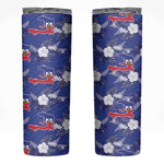 Afro-Haitians Skinny Tumbler Ayiti Map and Rose Kayenn Tropical Style - African Pride